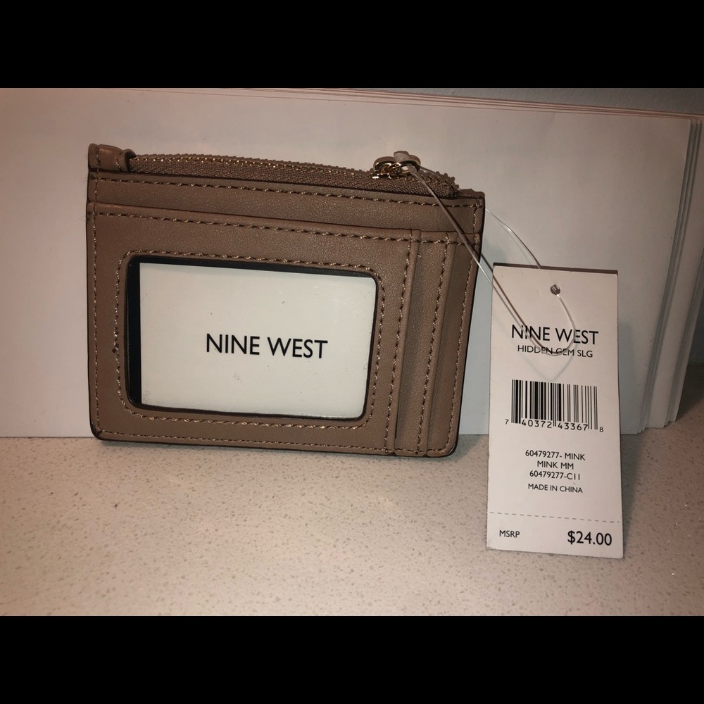 Nine West Mink Slim Card & Coin Wallet